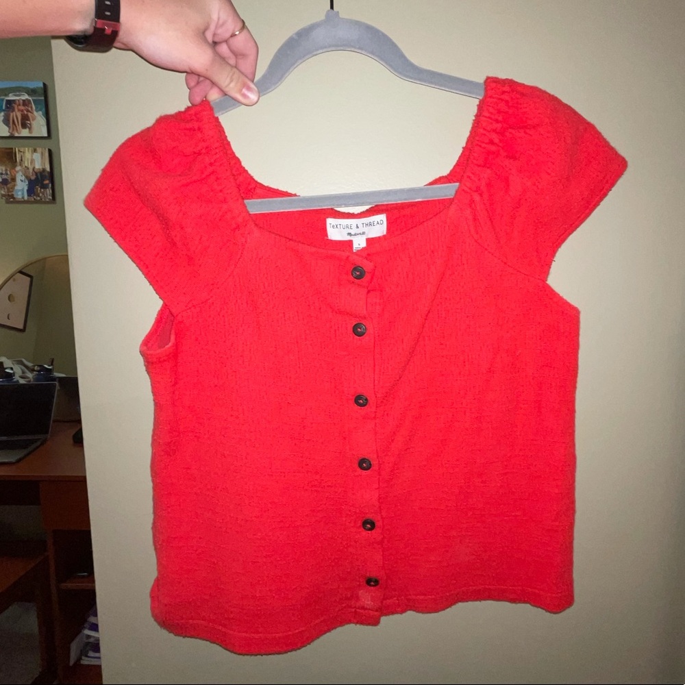 MADEWELL Burnt Orange Blouse